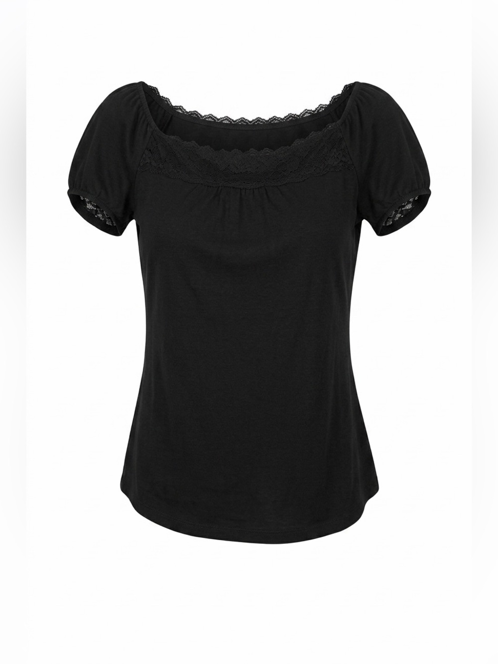 Lace trimmed Jones New York Blouse (M) NWTs